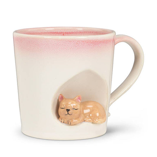 Ombre Taper Mug with Cat-4"H(14oz)