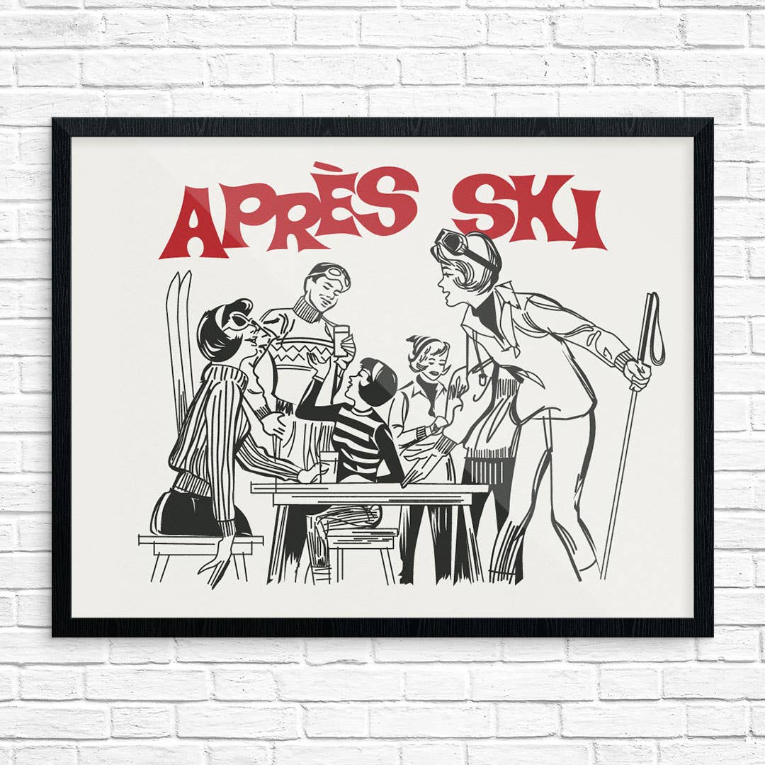 11" x 14 Après Ski Crowd Print - Vintage MC