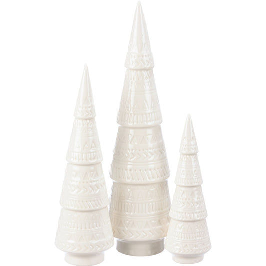 White Ceramic Christmas Trees