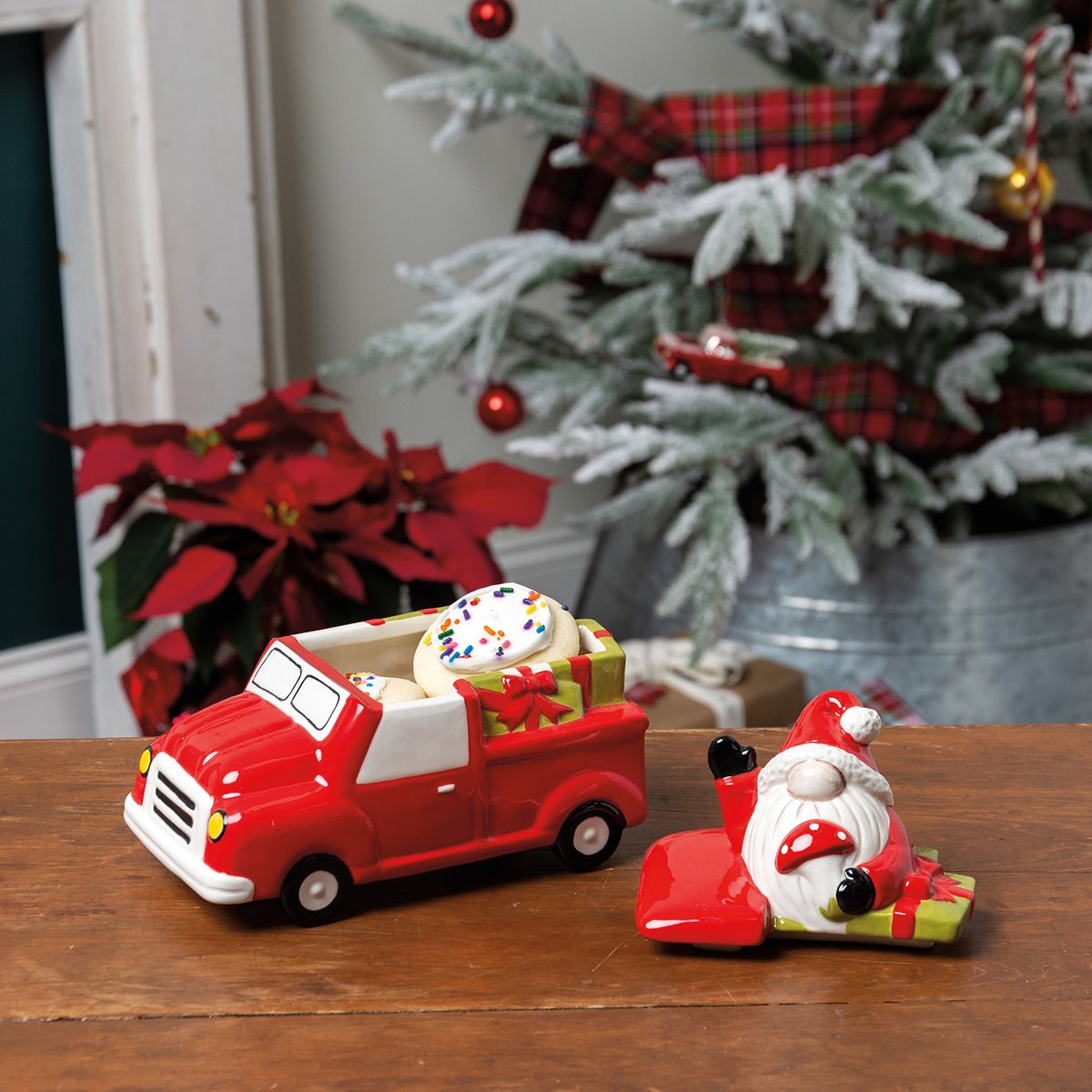 Truck and Santa Treat Jar