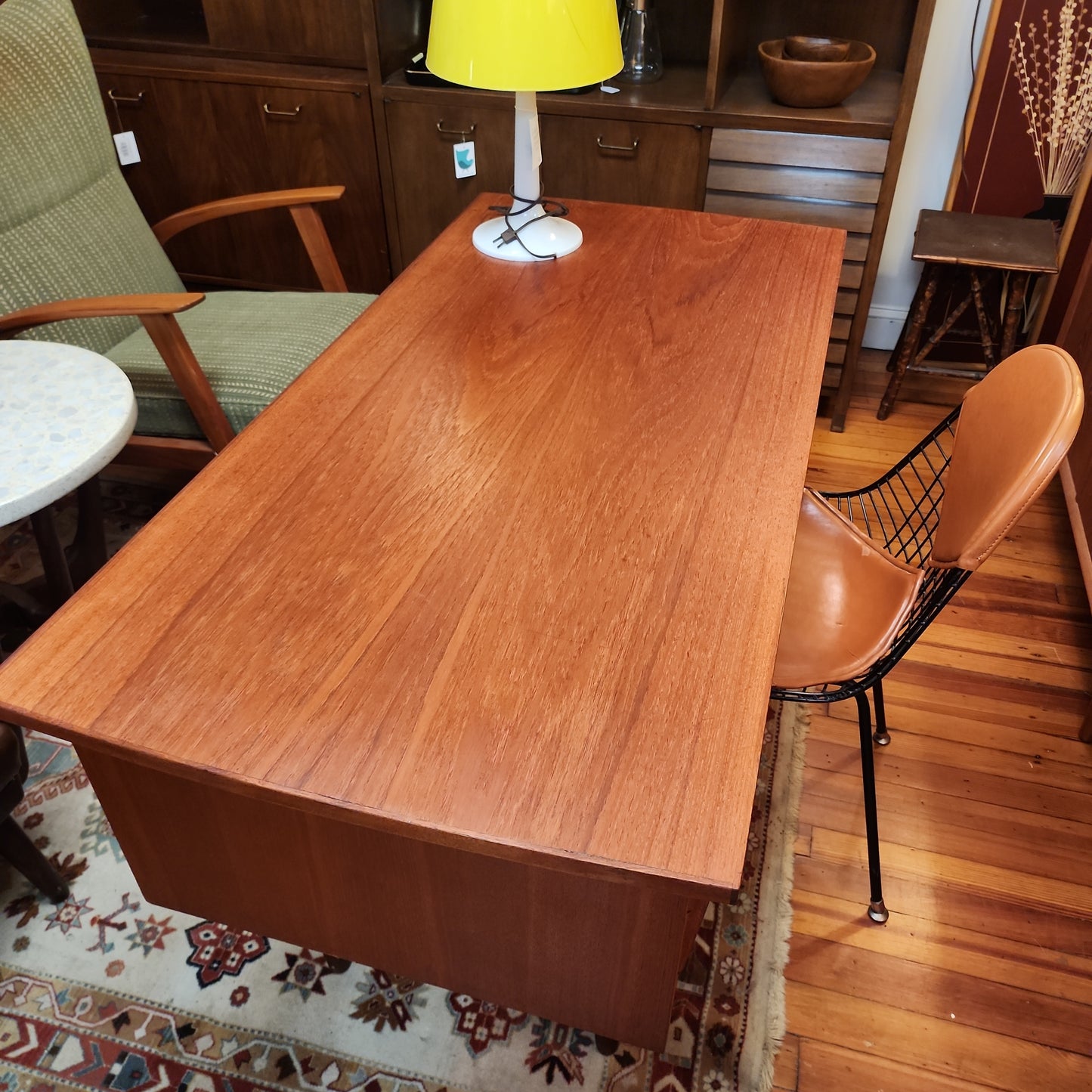 0923004 Danish Teak Desk with Bookshelf