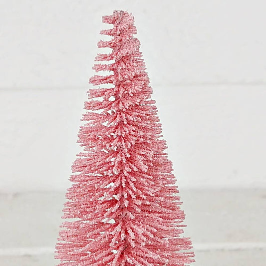 8” Pink Bottle Brush Tree