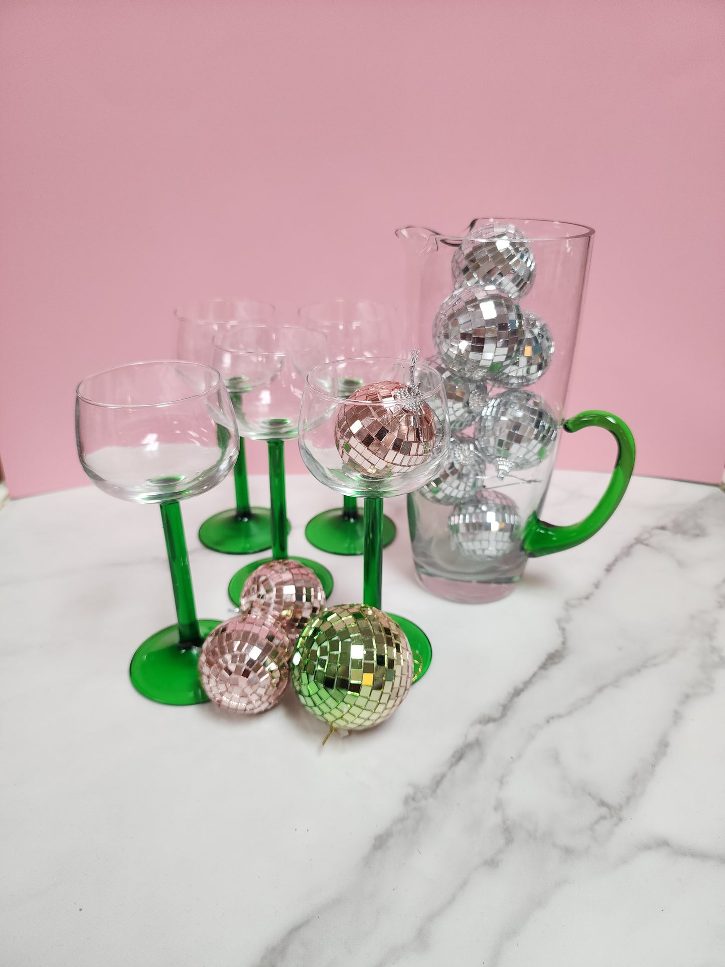 Set of 5 French Luminarc Wine Glasses