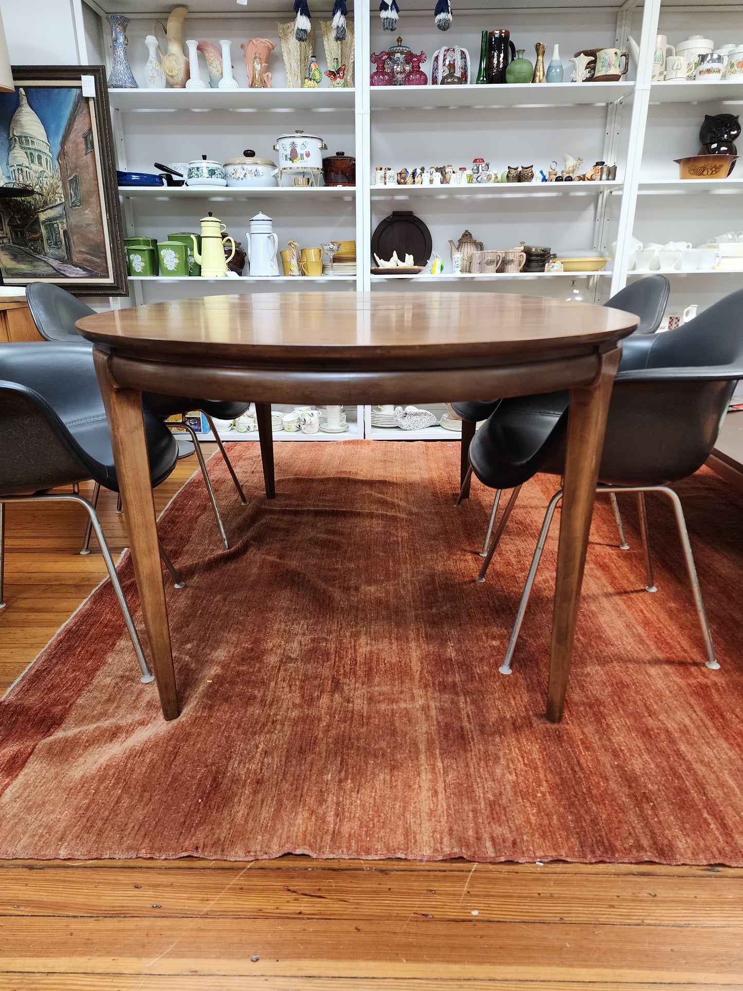 Walnut Dining Table with 3 Leaves