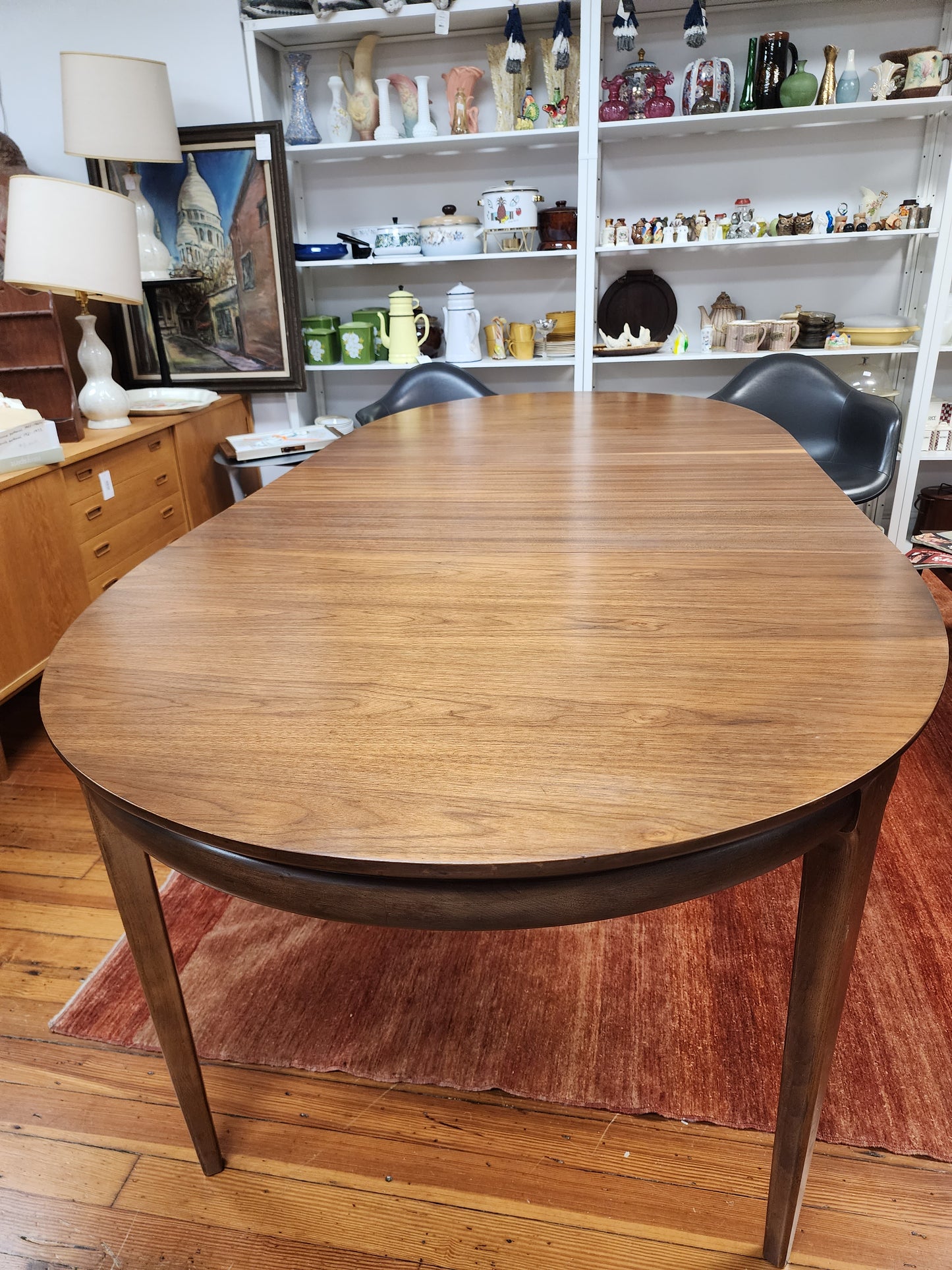 Walnut Dining Table with 3 Leaves