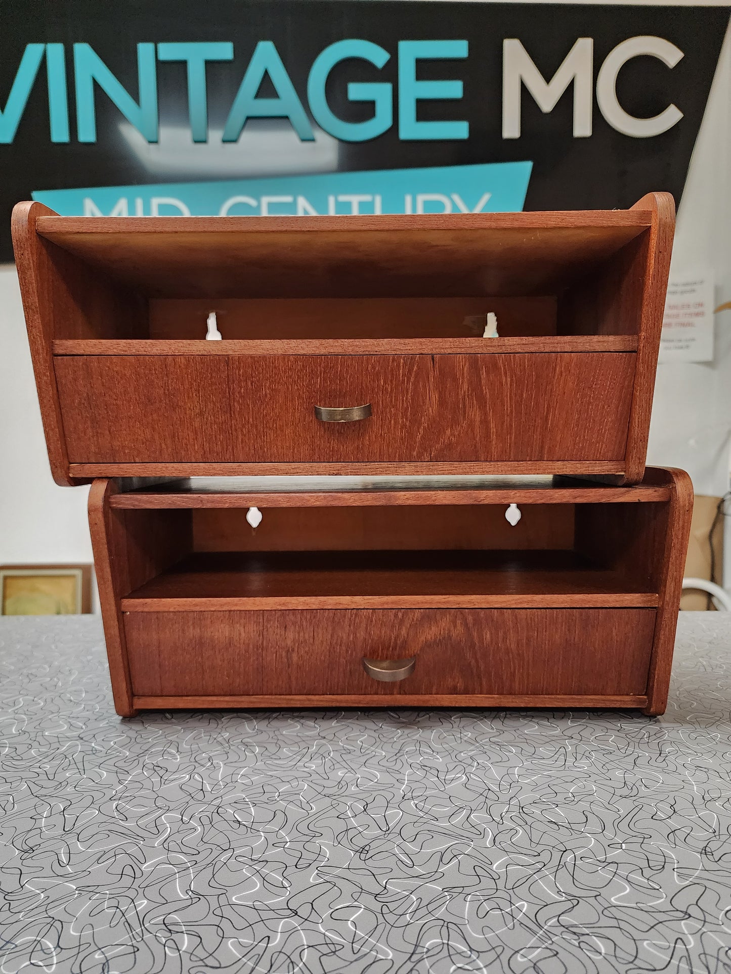 ST0323144 Pair of Danish Teak Nightstands