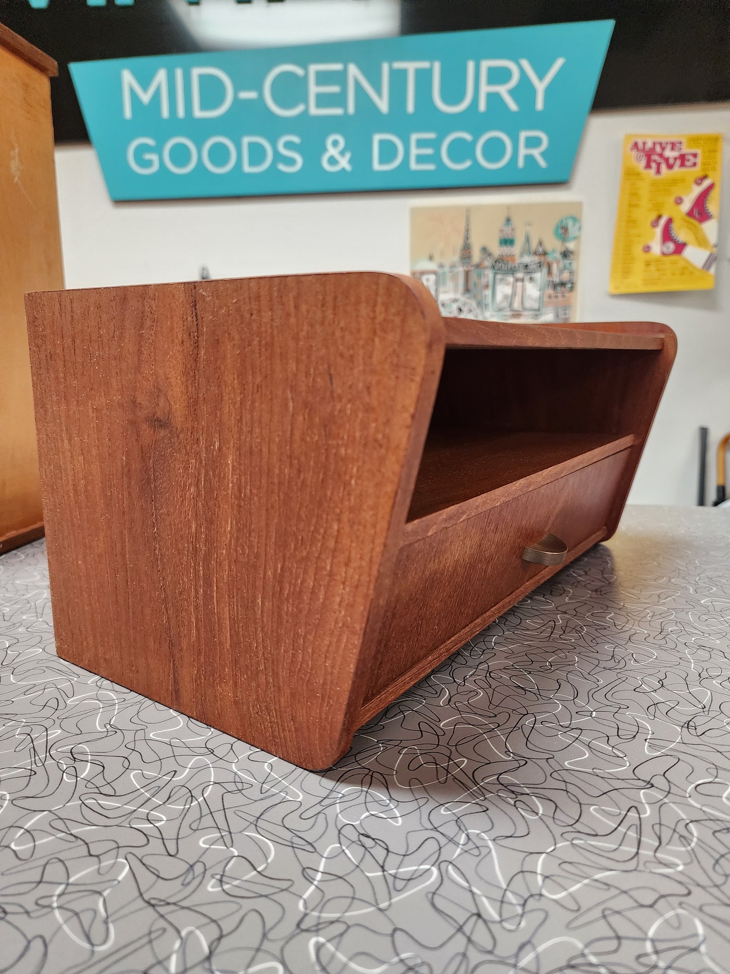 ST0323144 Pair of Danish Teak Nightstands