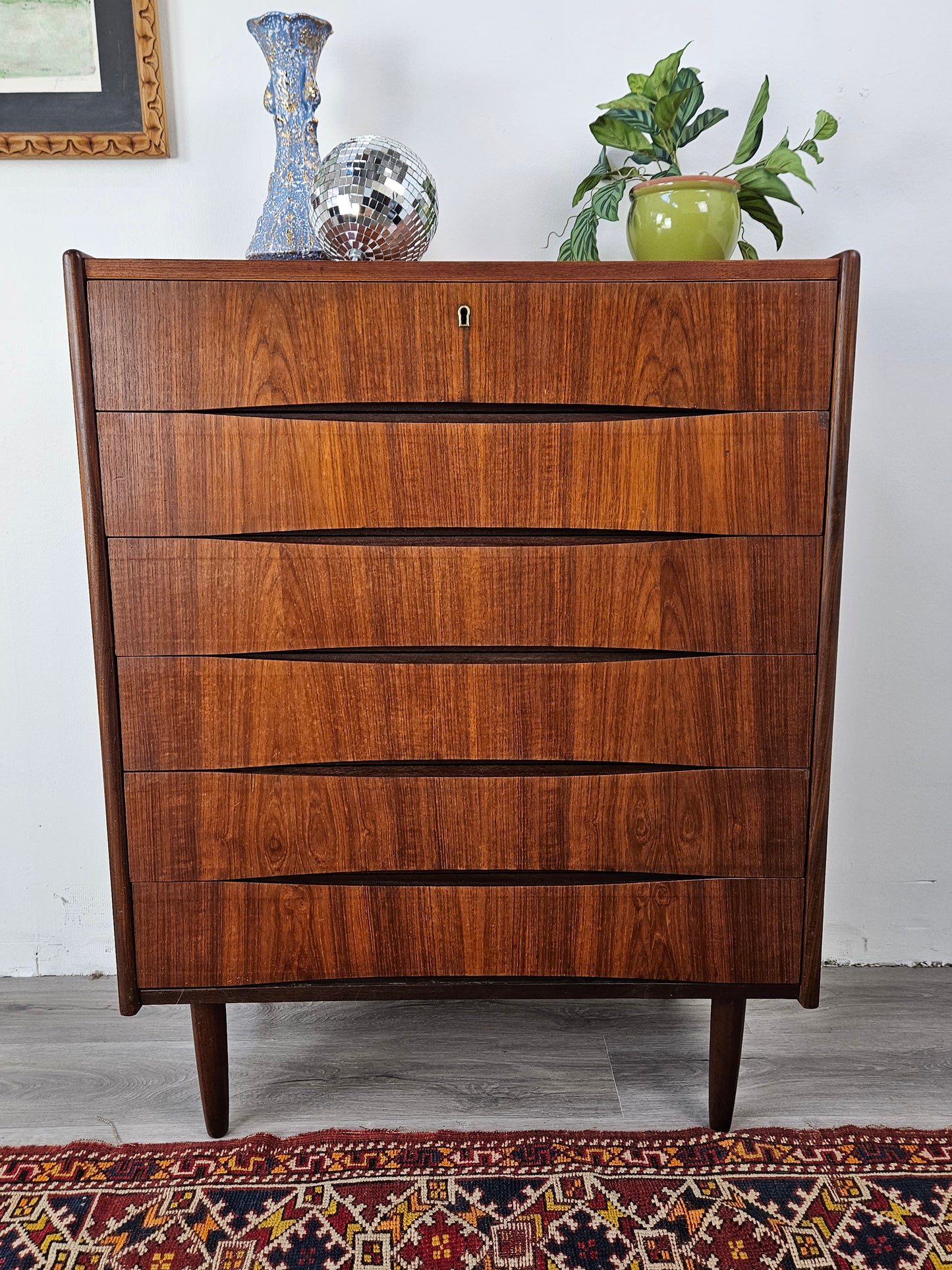 ST1222008 Danish Teak Tall Chest