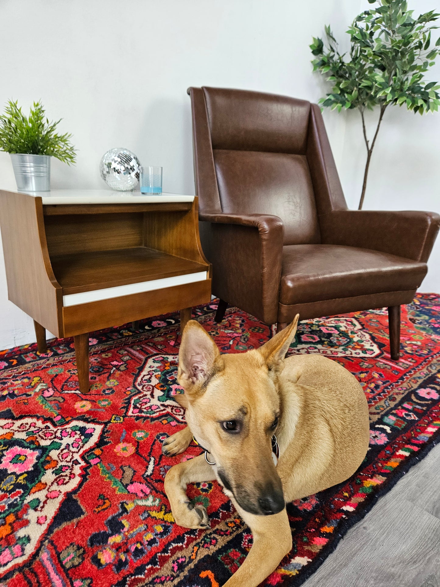 ST0323103 Danish Arm Chair in Brown
