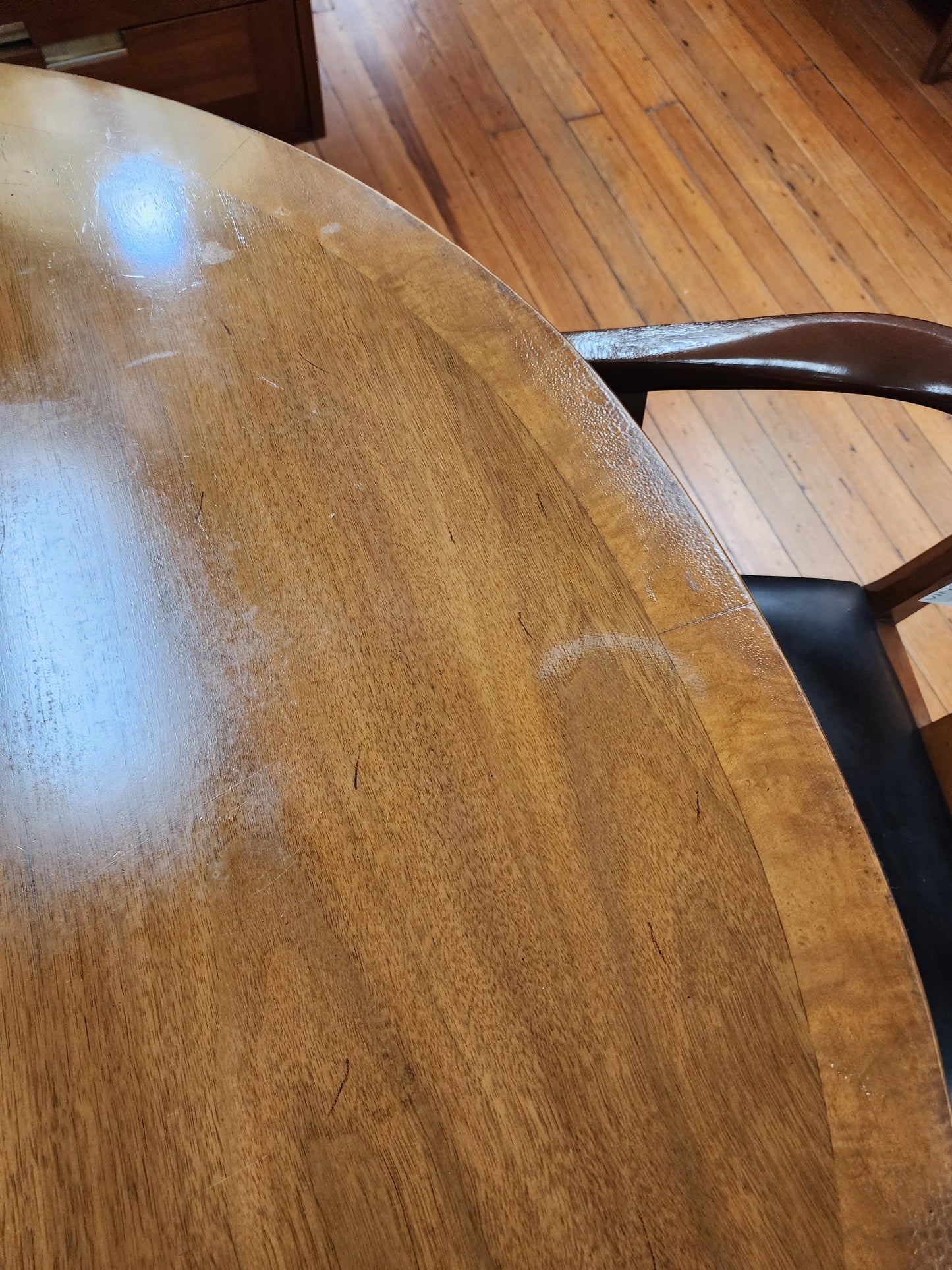 Walnut Dining Table and Six Chairs