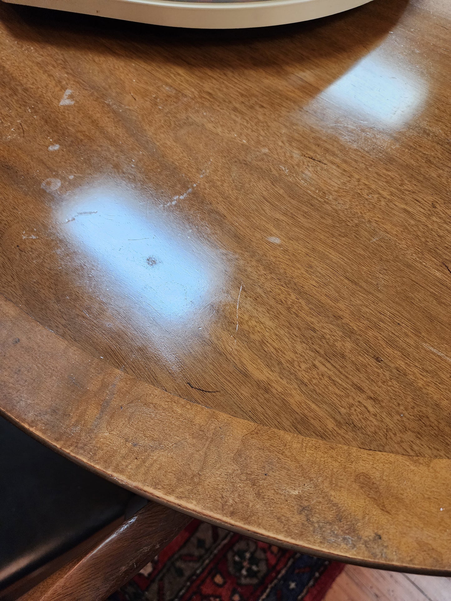 Walnut Dining Table and Six Chairs