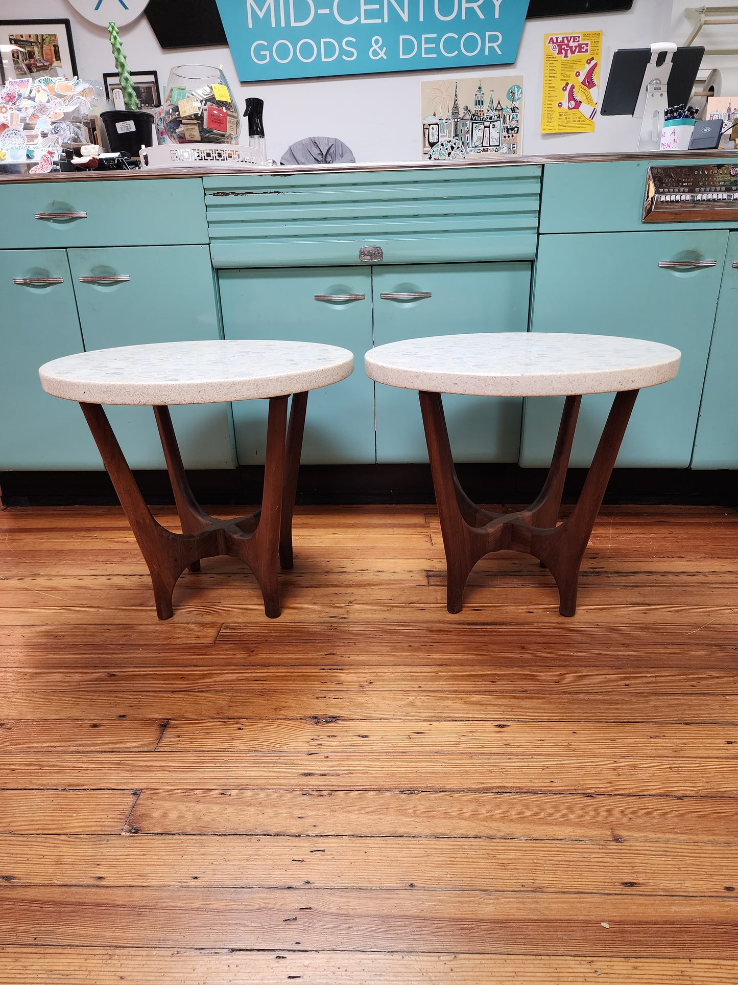 Harvey Probber Terrazzo Side Tables