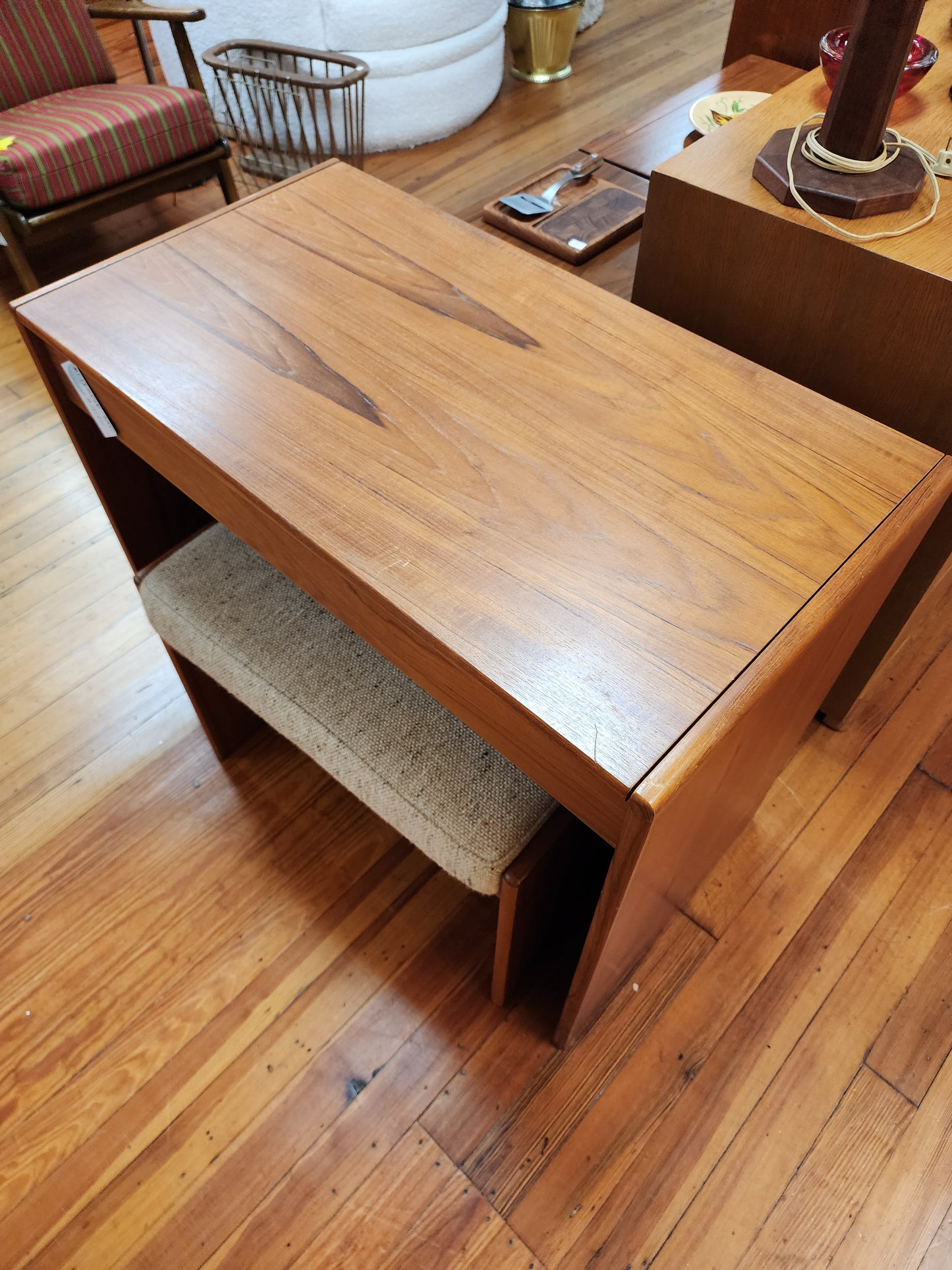 Danish Teak Vanity with Stool