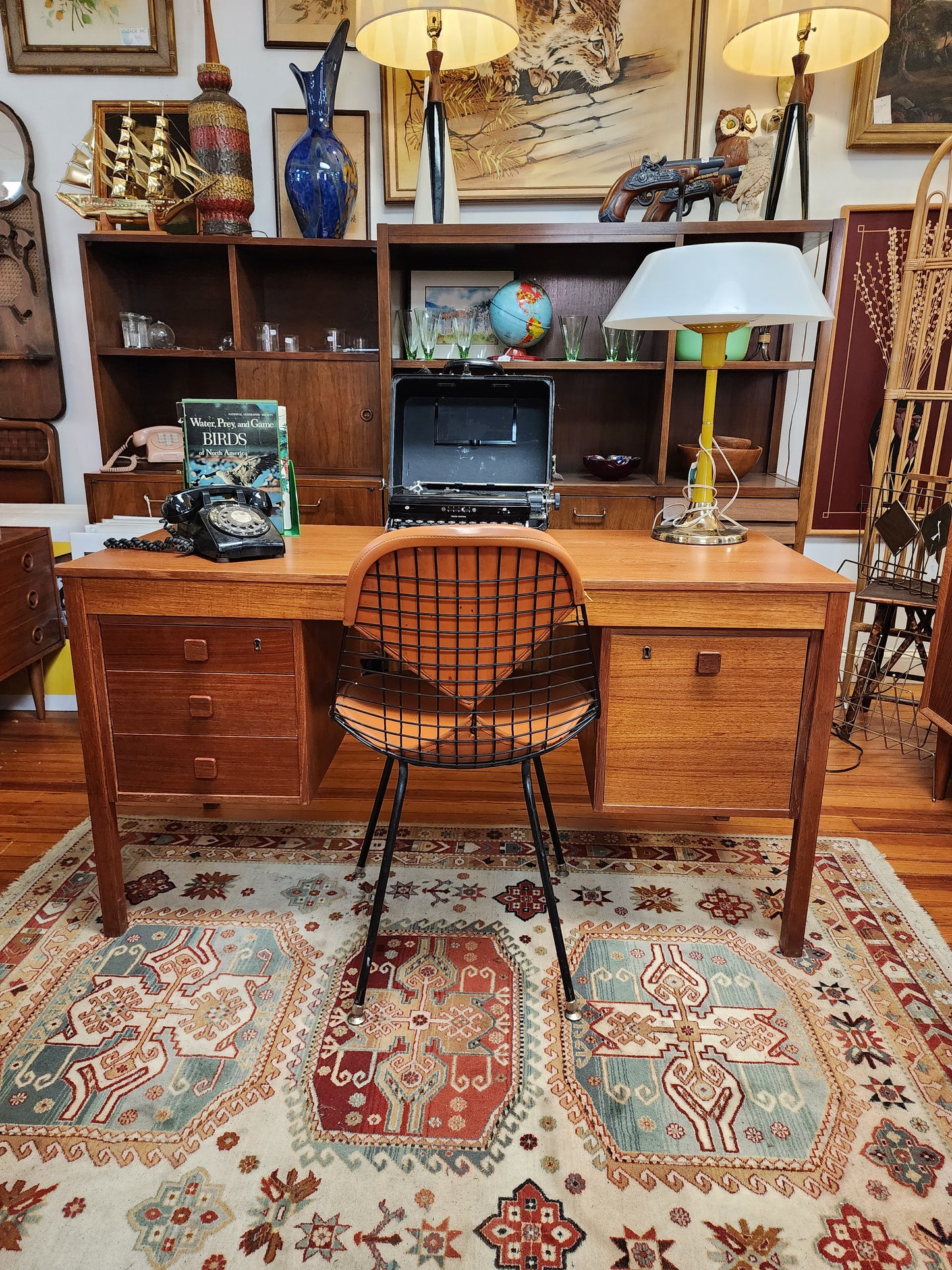 Danish Teak Desk with File Drawer
