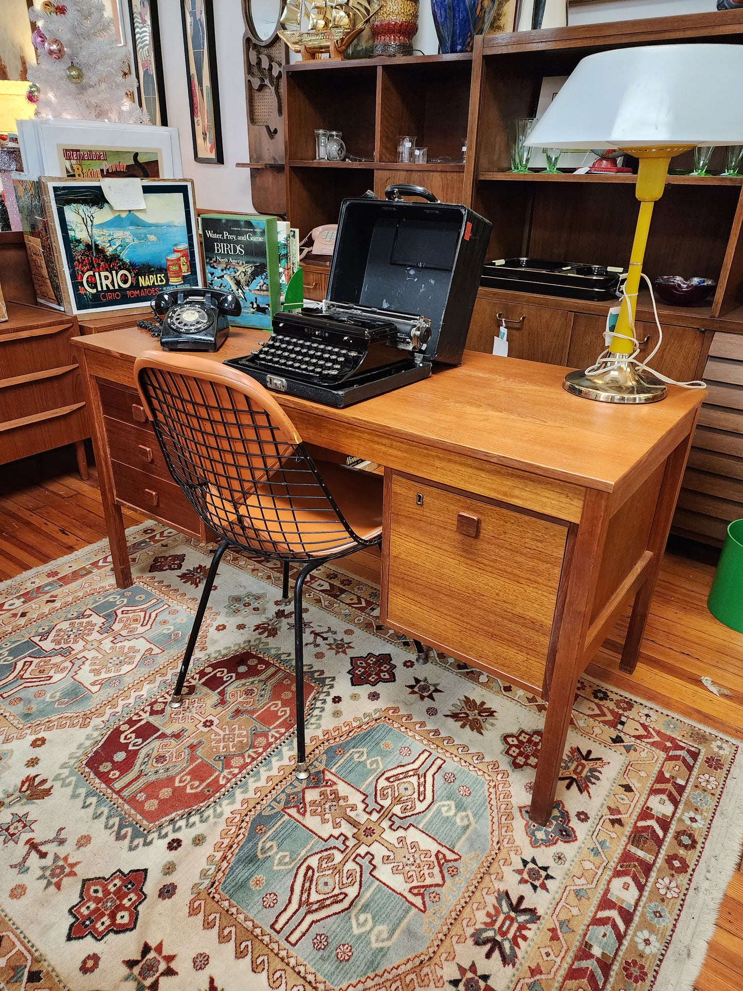 Danish Teak Desk with File Drawer