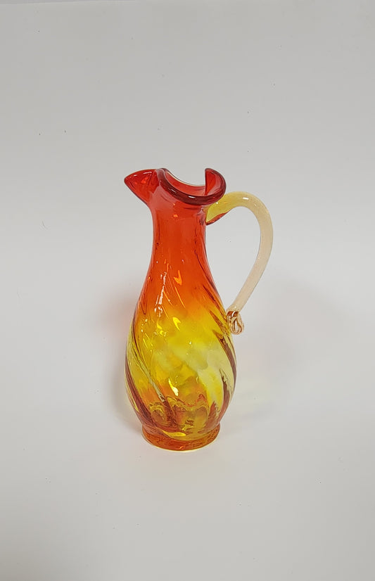 Kanawha Glass Vintage Amberina Pitcher