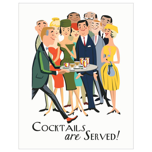2.5'' x 3.5'' Cocktails Are Served Magnet - Vintage MC
