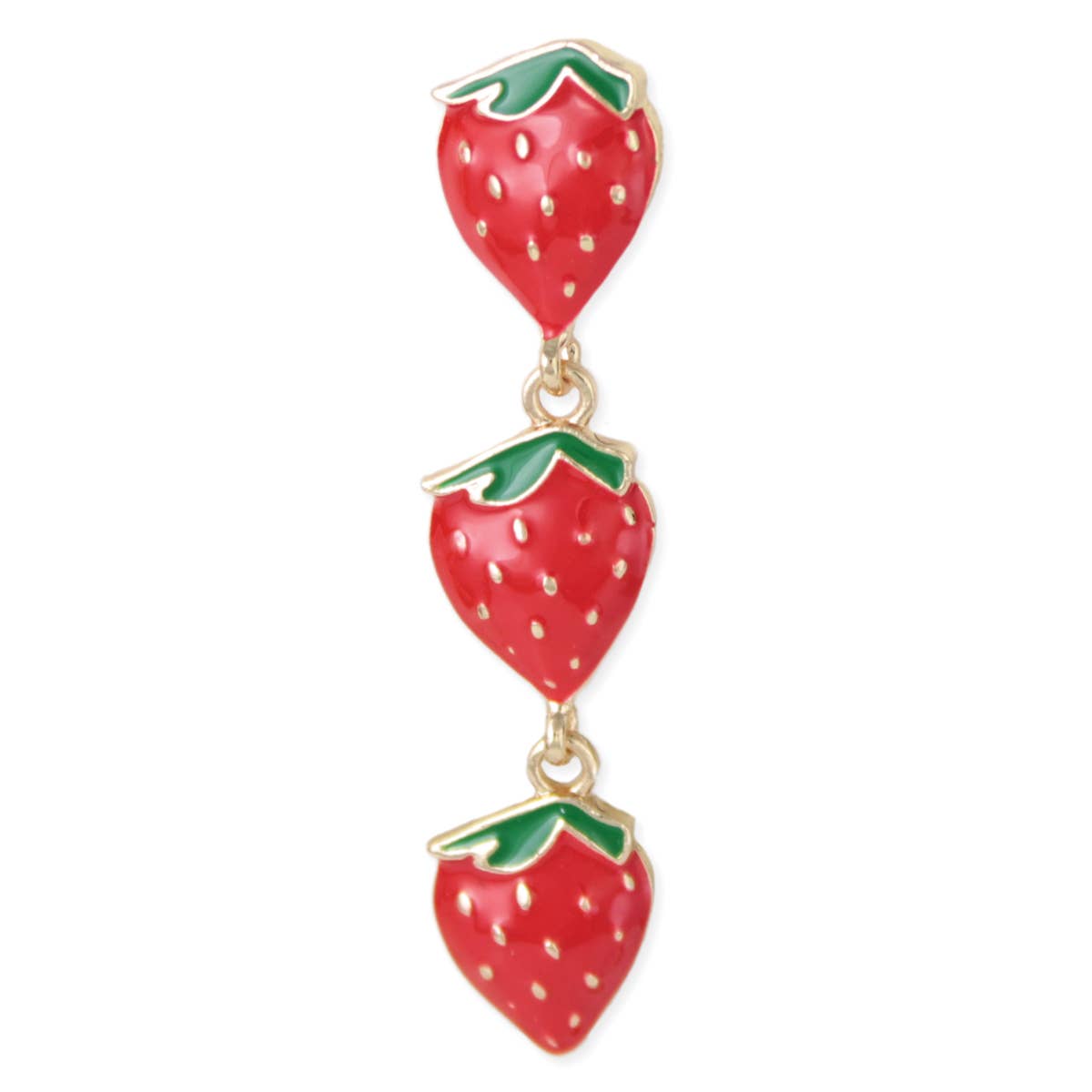 Berry Sweet Strawberry Linear Post Earrings