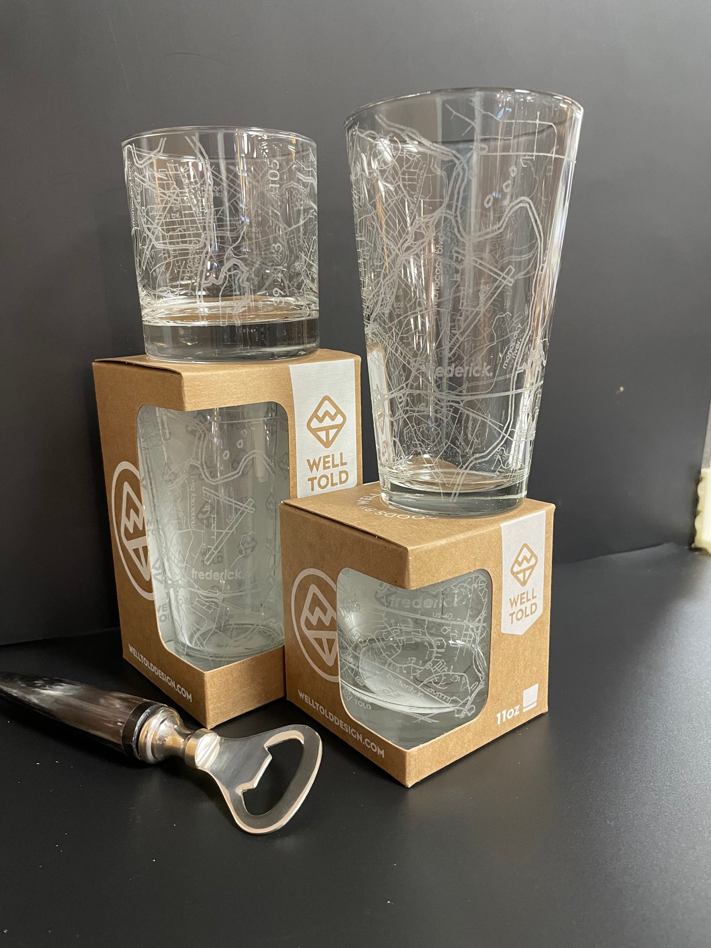 Frederick Maryland Custom Whiskey Glass