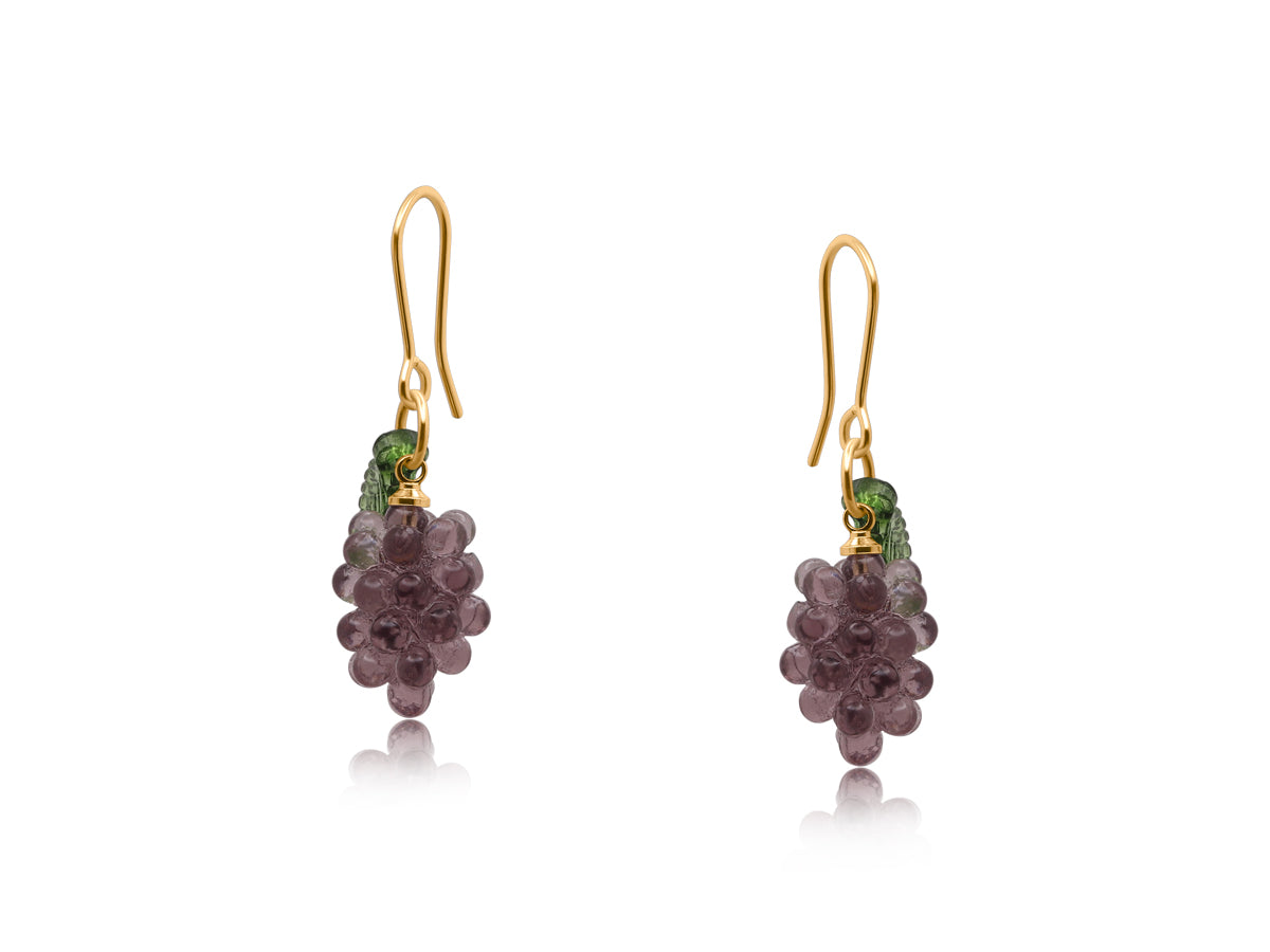 Lilac Grapes Dangle Earrings