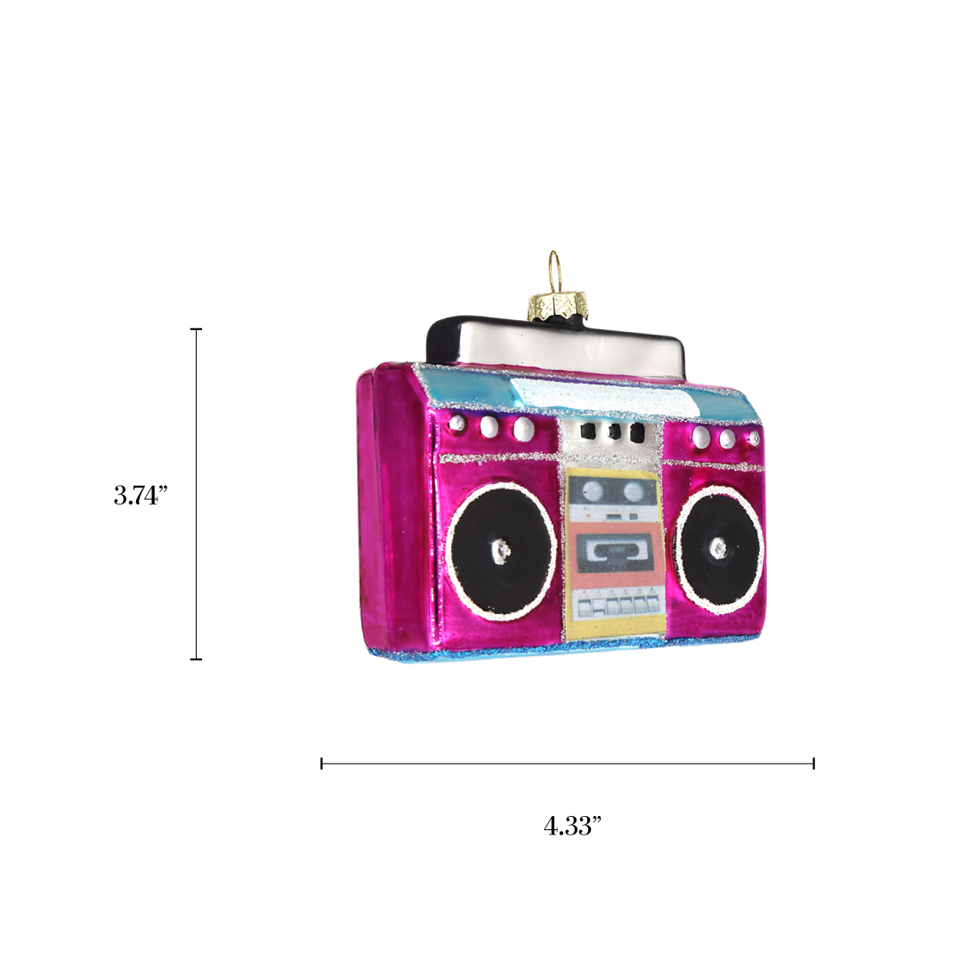 80s Boombox Christmas Ornament