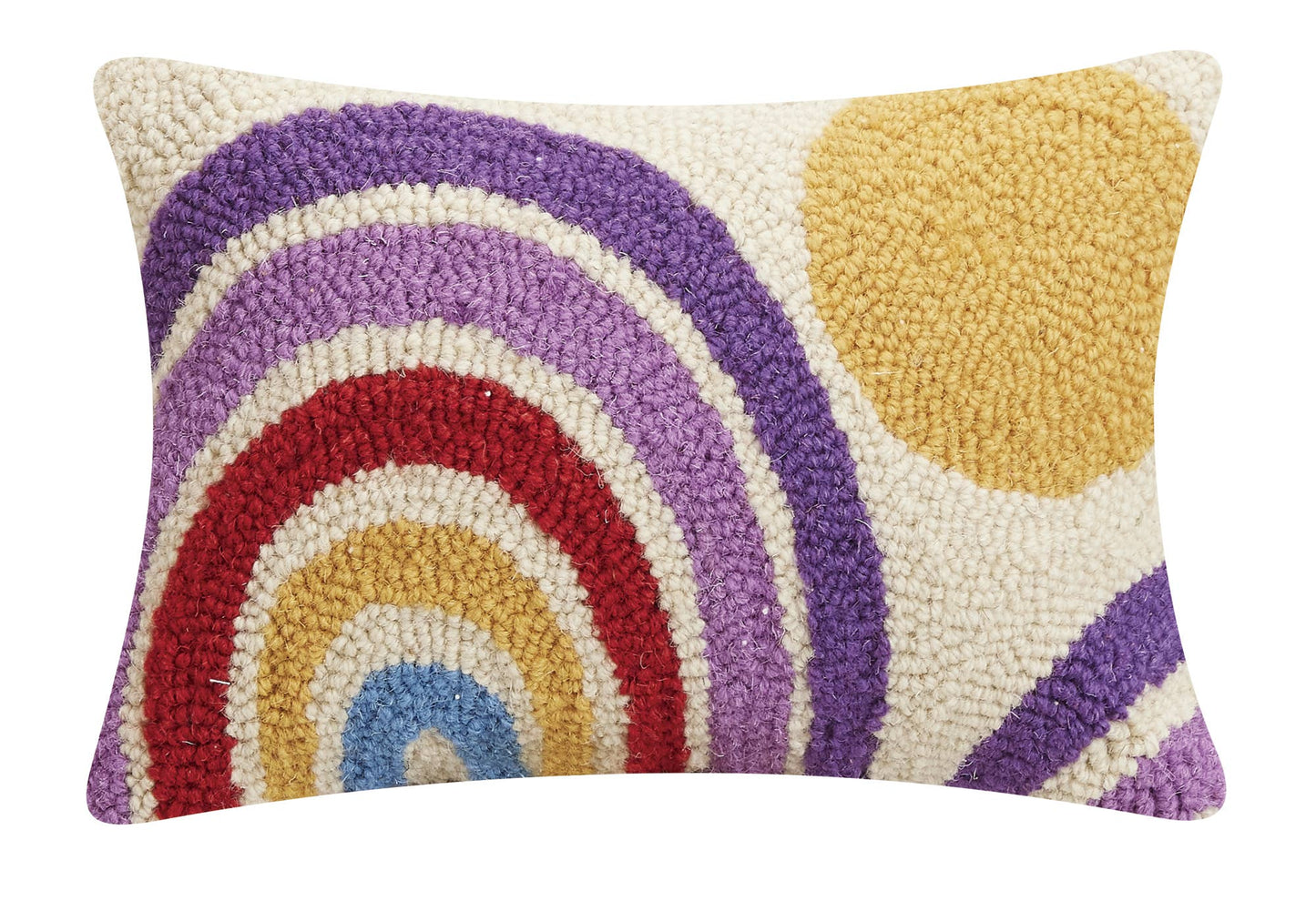 Rainbow And Sun Hook Pillow