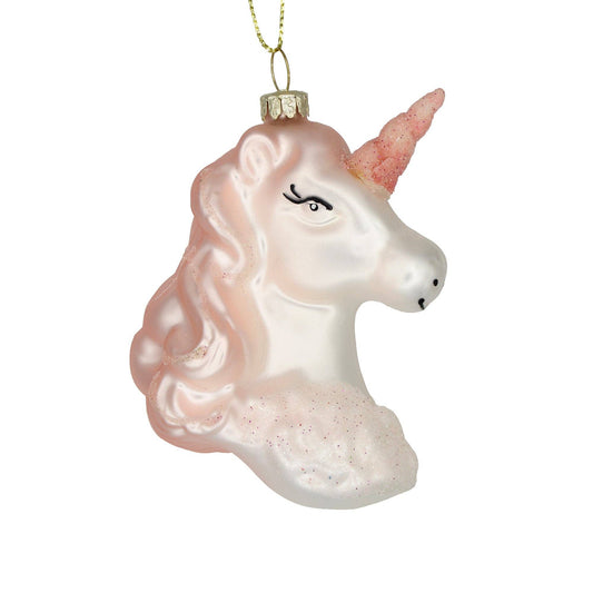 Unicorn Glass Christmas Ornament