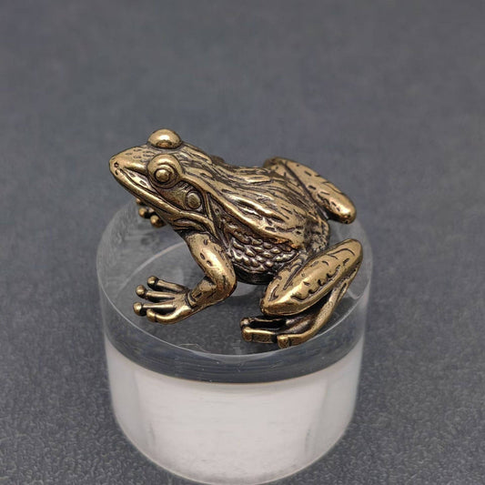 Brass Frog Desktop Ornament Decoration
