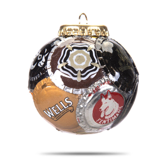 English Beer Bottle Cap Ornament