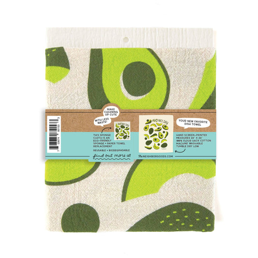 Avocado - Tea Towel + Sponge Cloth Set