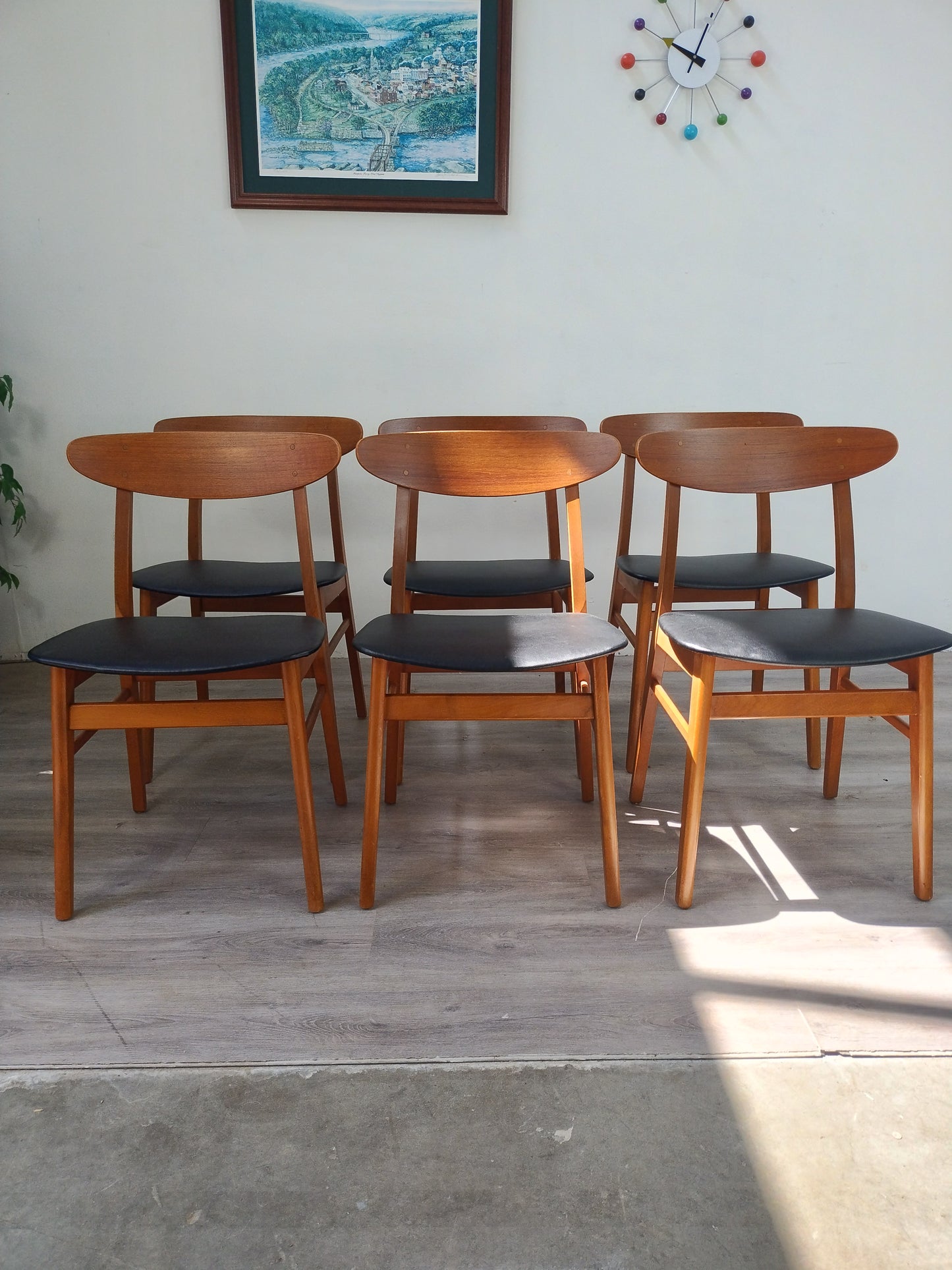 Set of 6 Danish Teak Dining Chairs 0325005