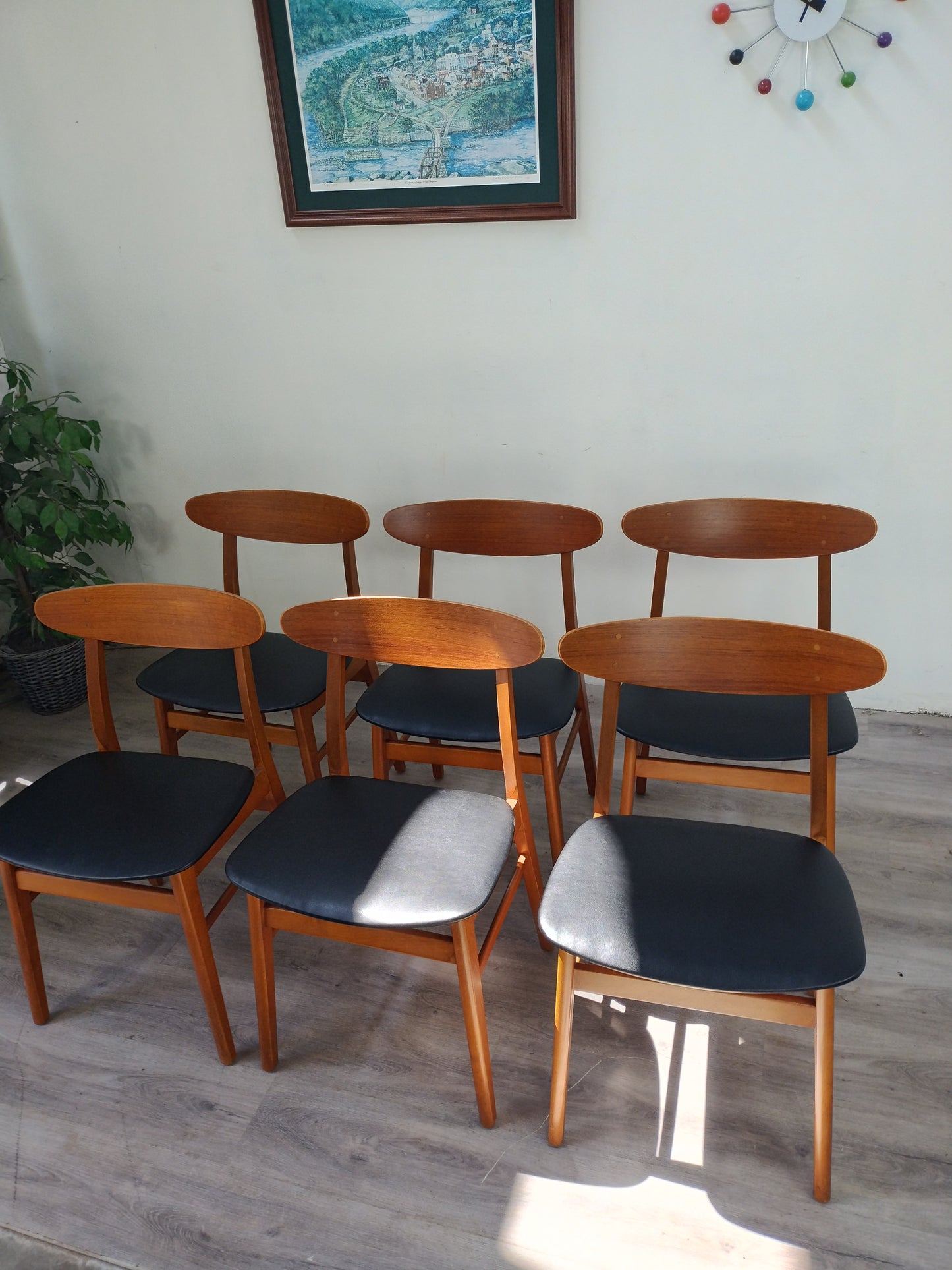Set of 6 Danish Teak Dining Chairs 0325005
