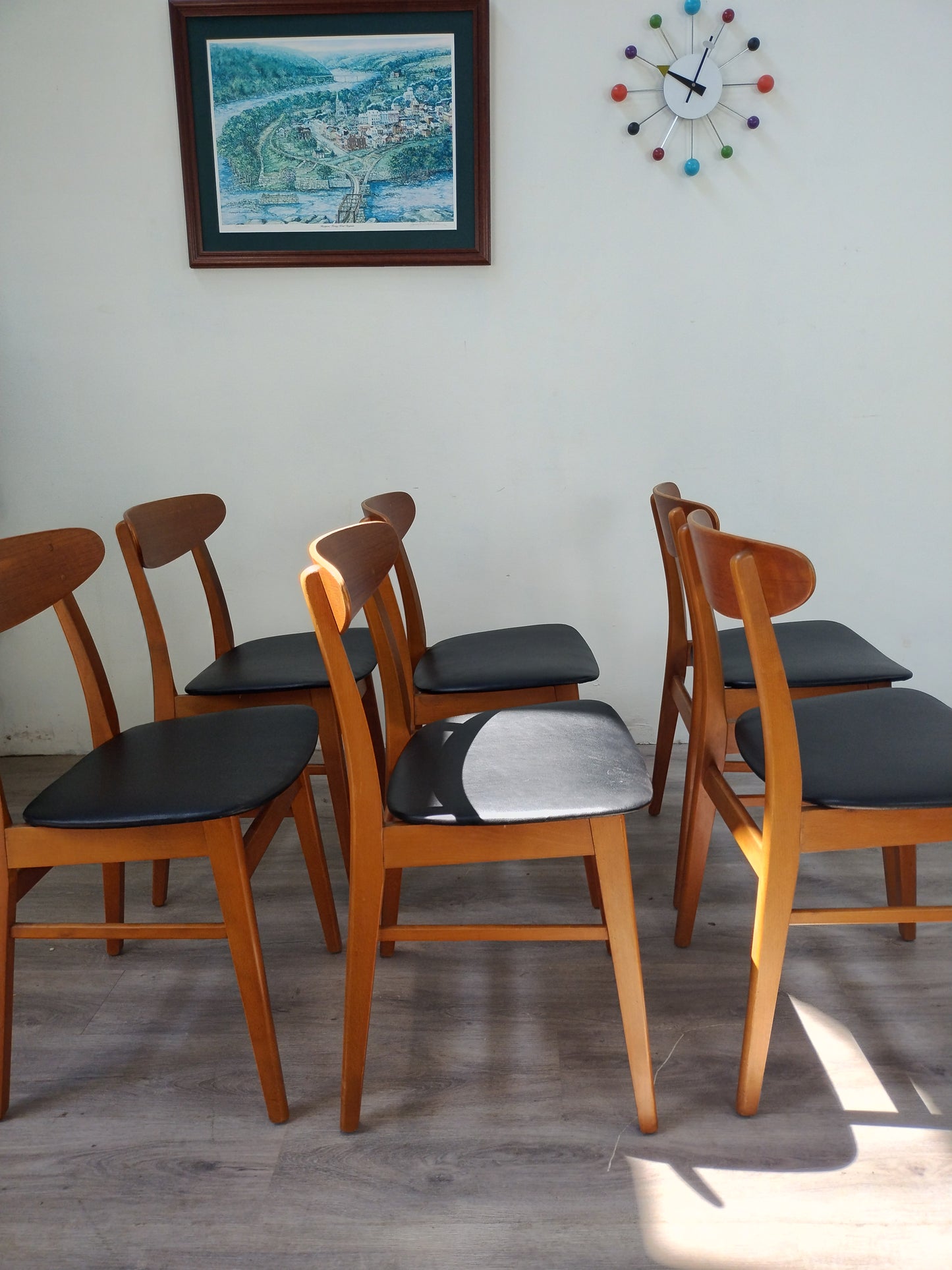 Set of 6 Danish Teak Dining Chairs 0325005