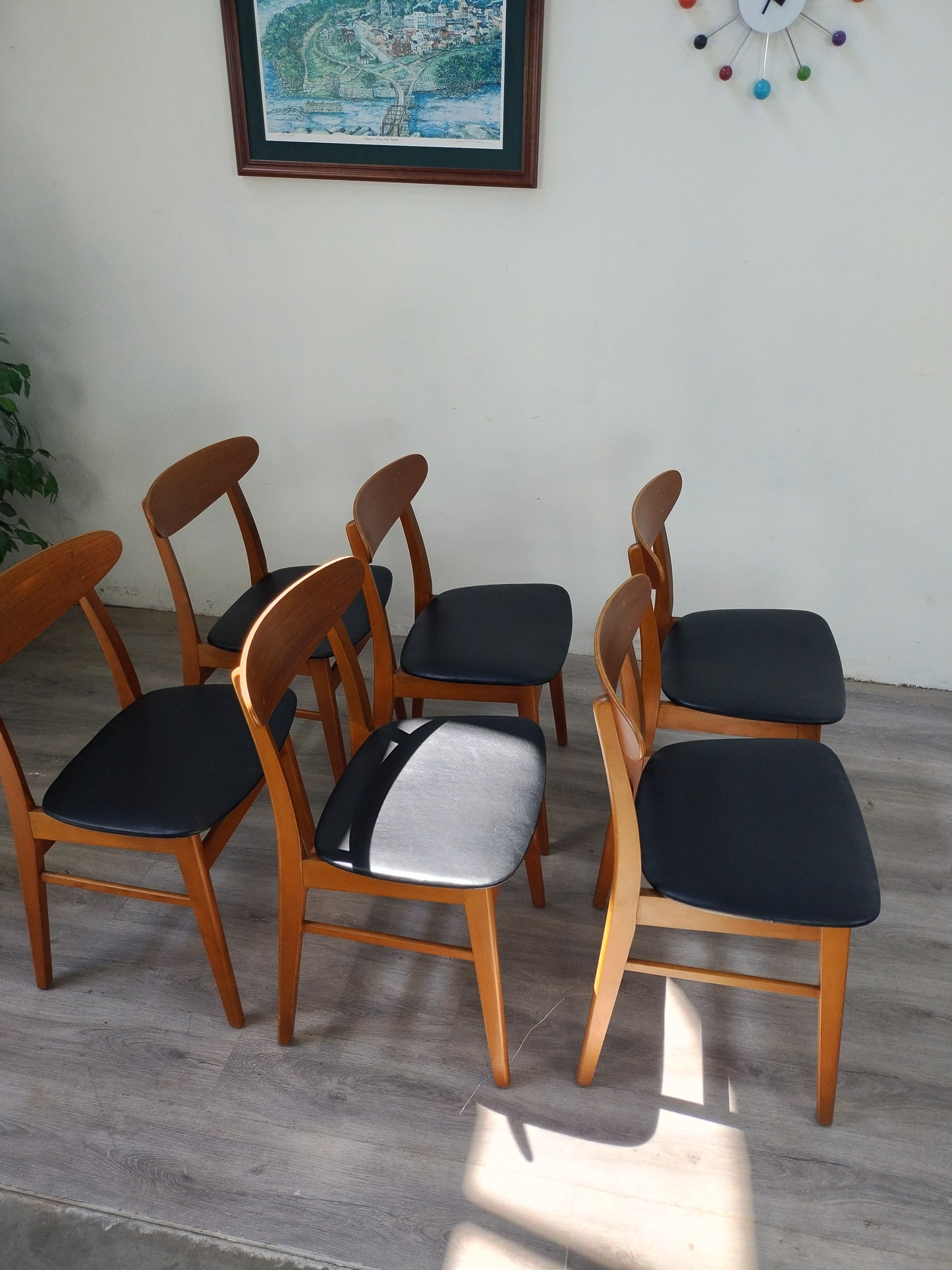 Set of 6 Danish Teak Dining Chairs 0325005