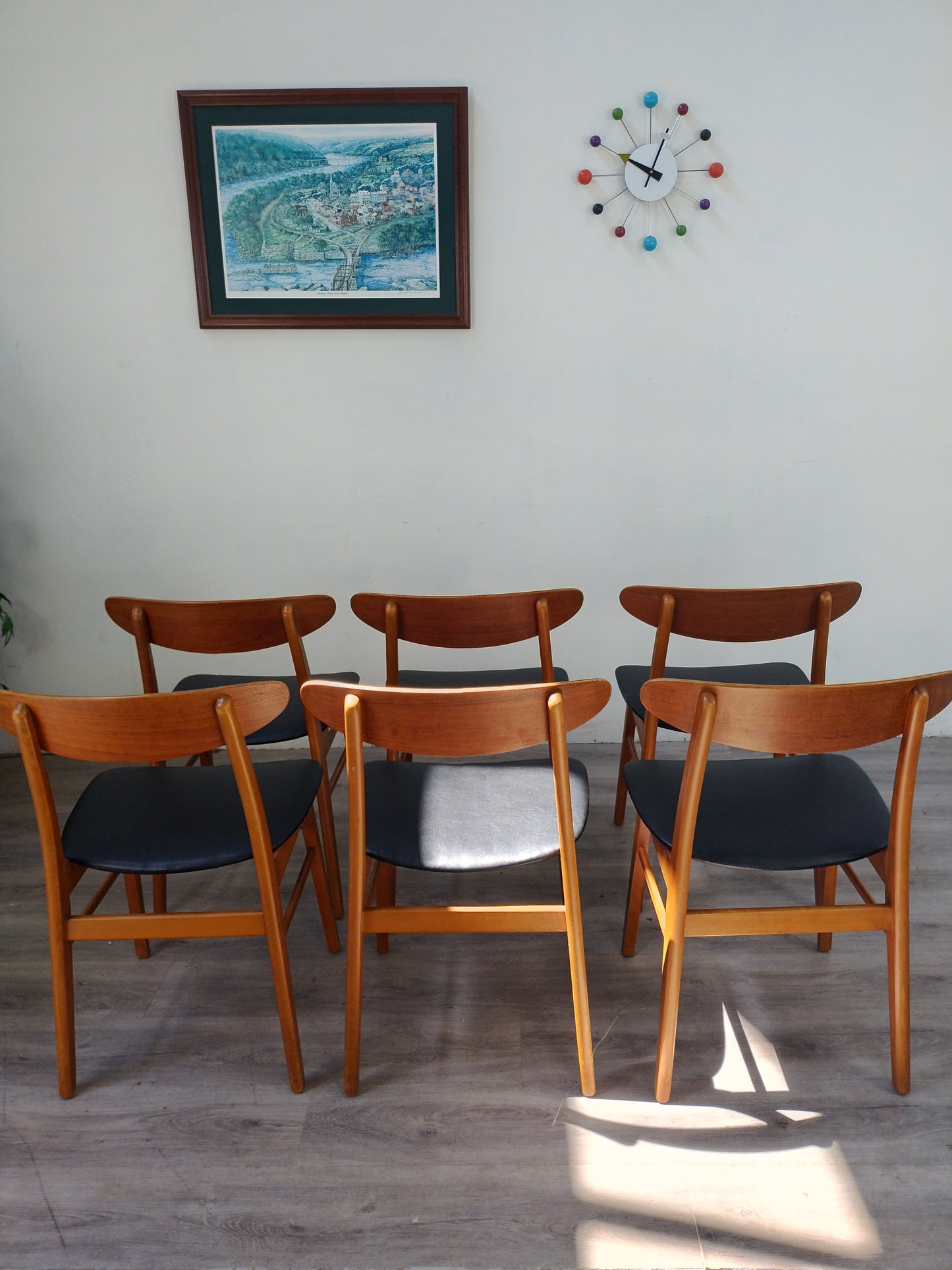 Set of 6 Danish Teak Dining Chairs 0325005