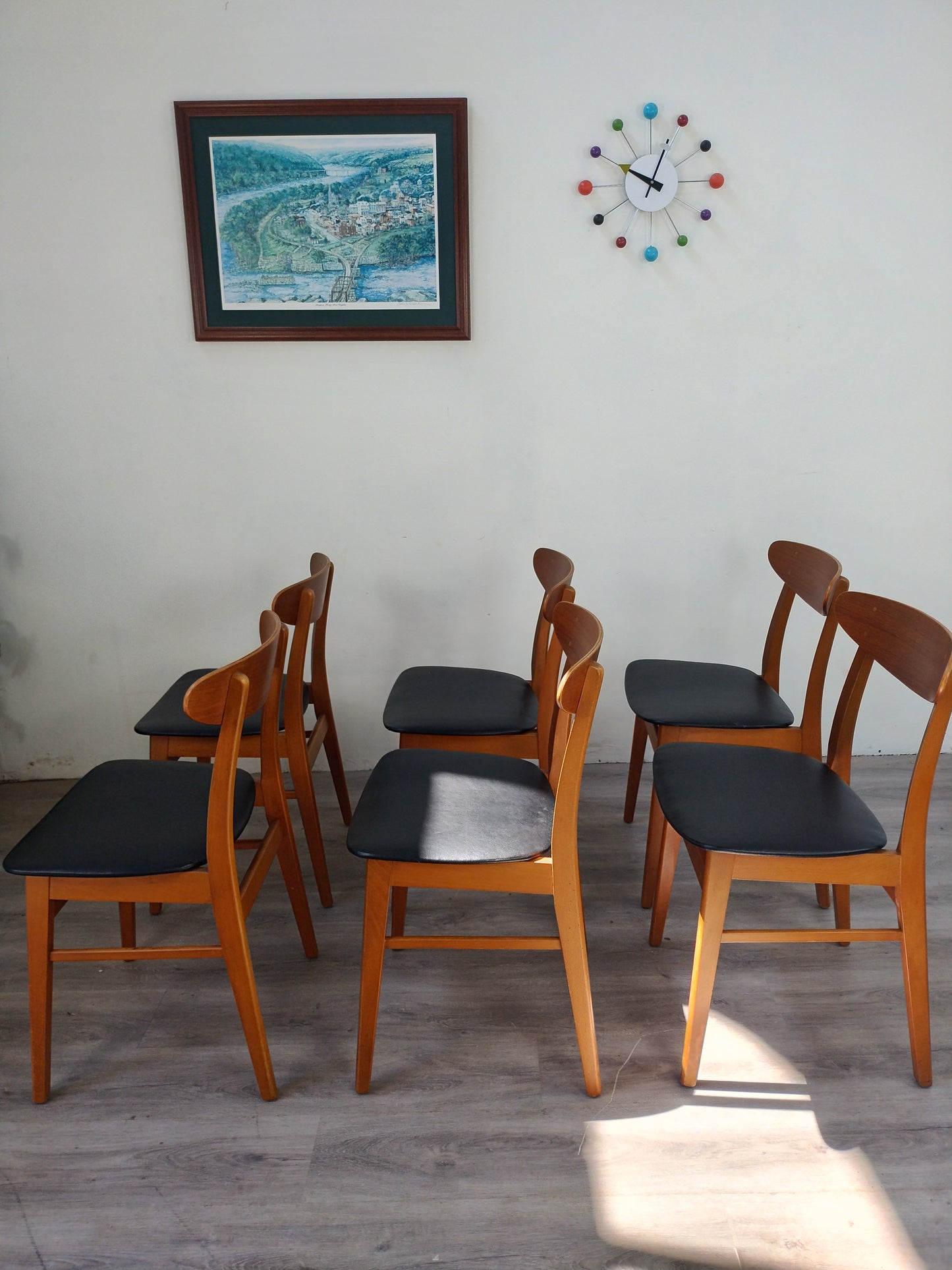 Set of 6 Danish Teak Dining Chairs 0325005