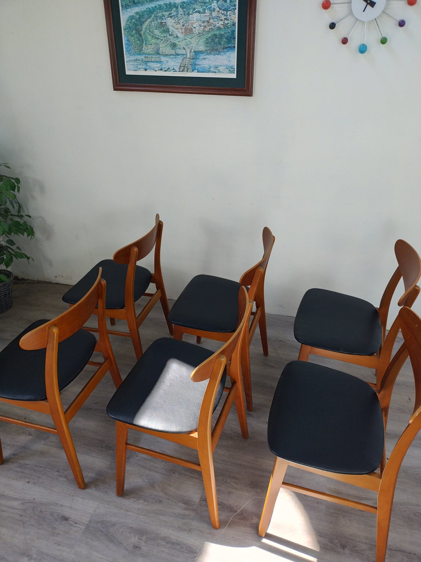 Set of 6 Danish Teak Dining Chairs 0325005