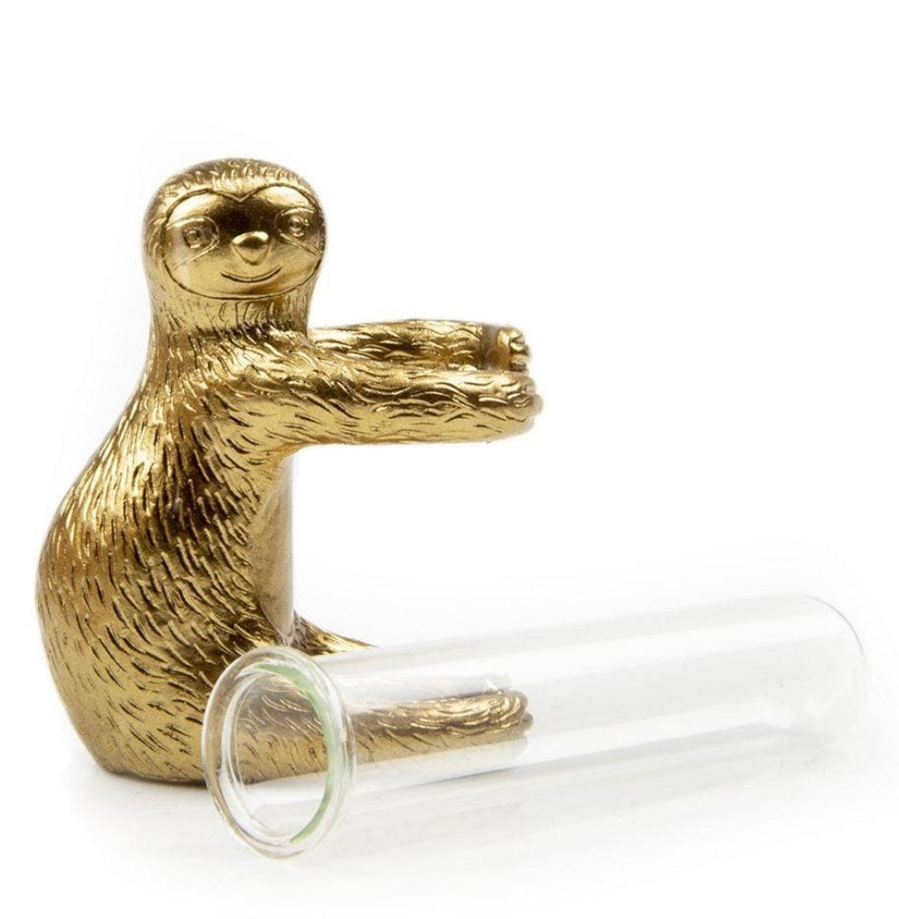 Sloth Glass Flower Vase