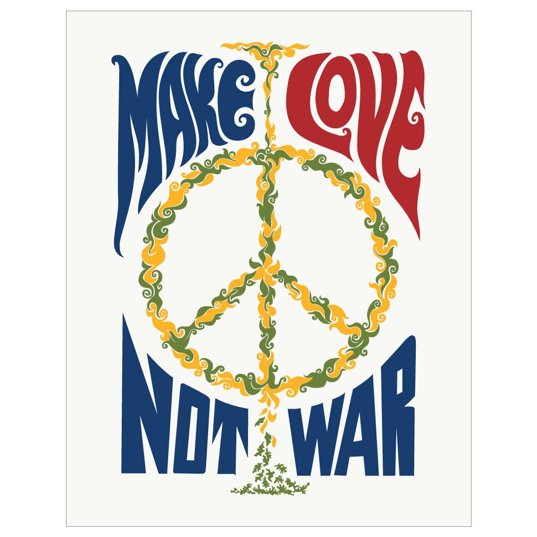 2.5'' x 3.5'' Make Love Not War Protest Magnet