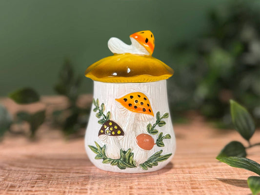 Merry Mushrooms-Inspired 70s Hand-Painted Trinket Box