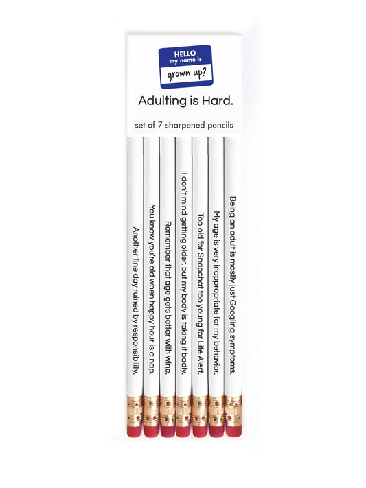 ADULTING IS HARD PENCIL SET - Vintage MC