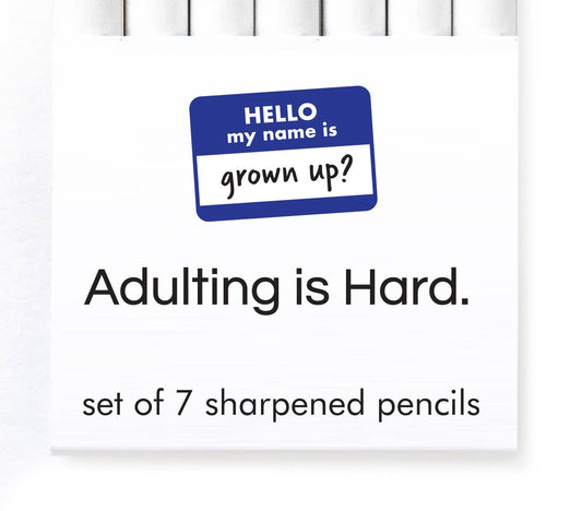 ADULTING IS HARD PENCIL SET - Vintage MC