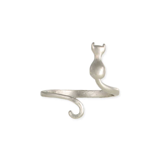 Around Your Finger Cat Wrap Silver Ring - Vintage MC