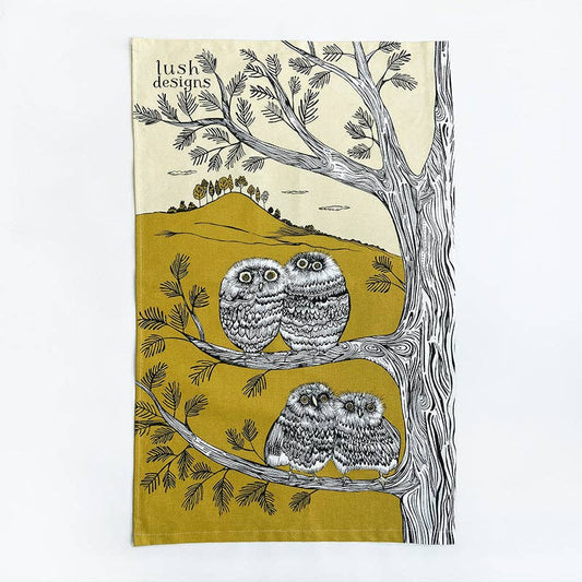 Baby Owl Tea Towel - Vintage MC