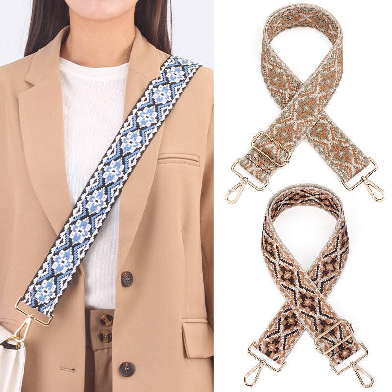Baric - Ethnic Pattern Bag Strap Replacement - Vintage MC