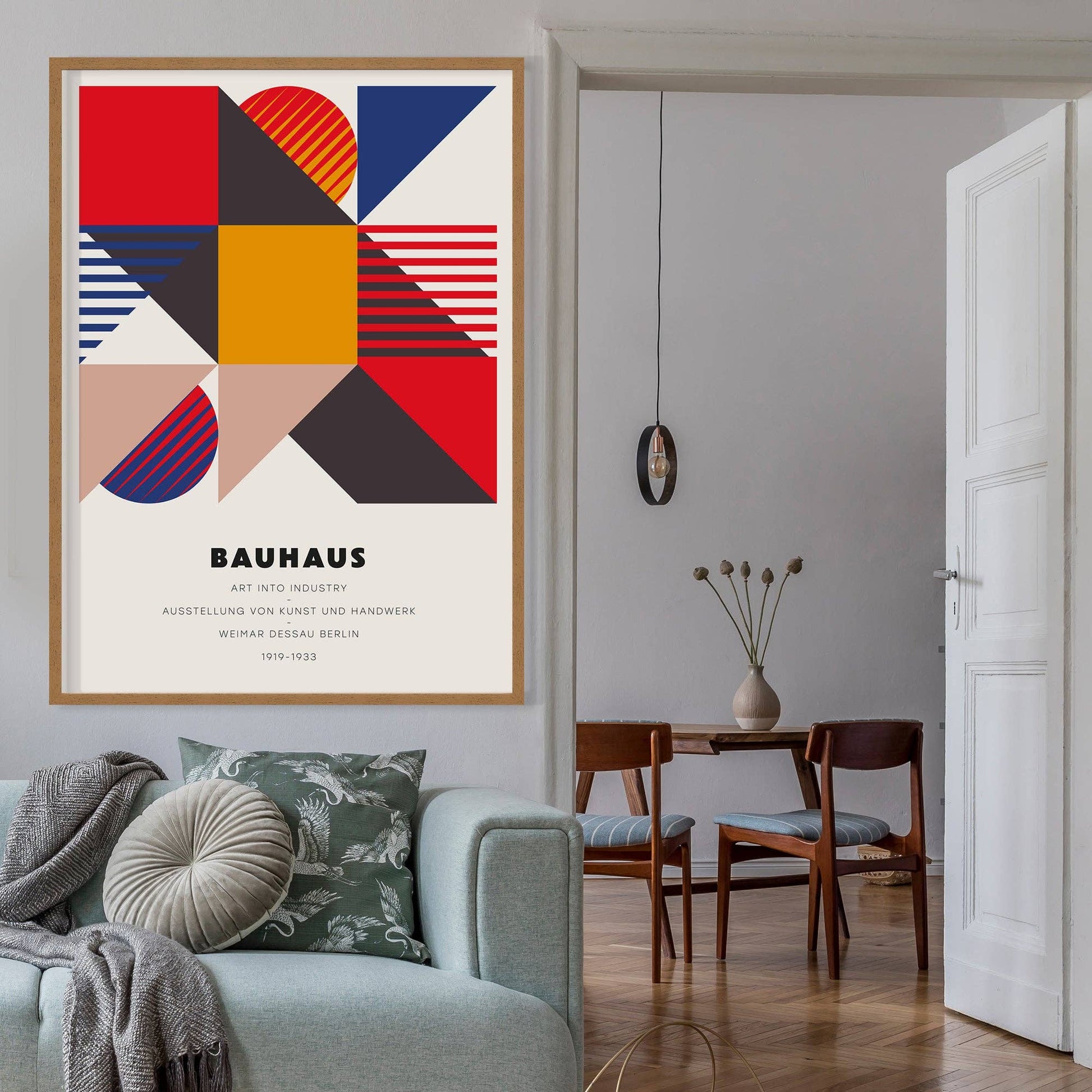 Bauhaus Geometric Art Into Industry Print - Vintage MC