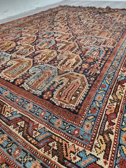 BB0723004 Vintage Khamseh Rug - Vintage MC