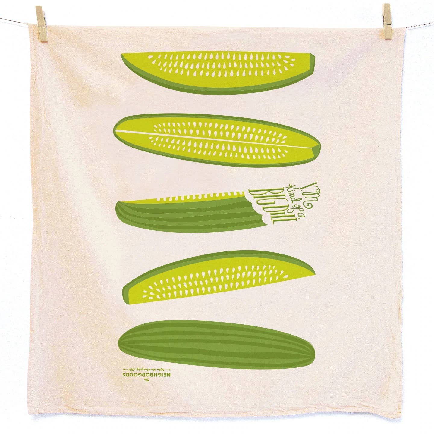 BIG DILL (Dill, Pickle) - Tea Towel Set of 2 - Vintage MC