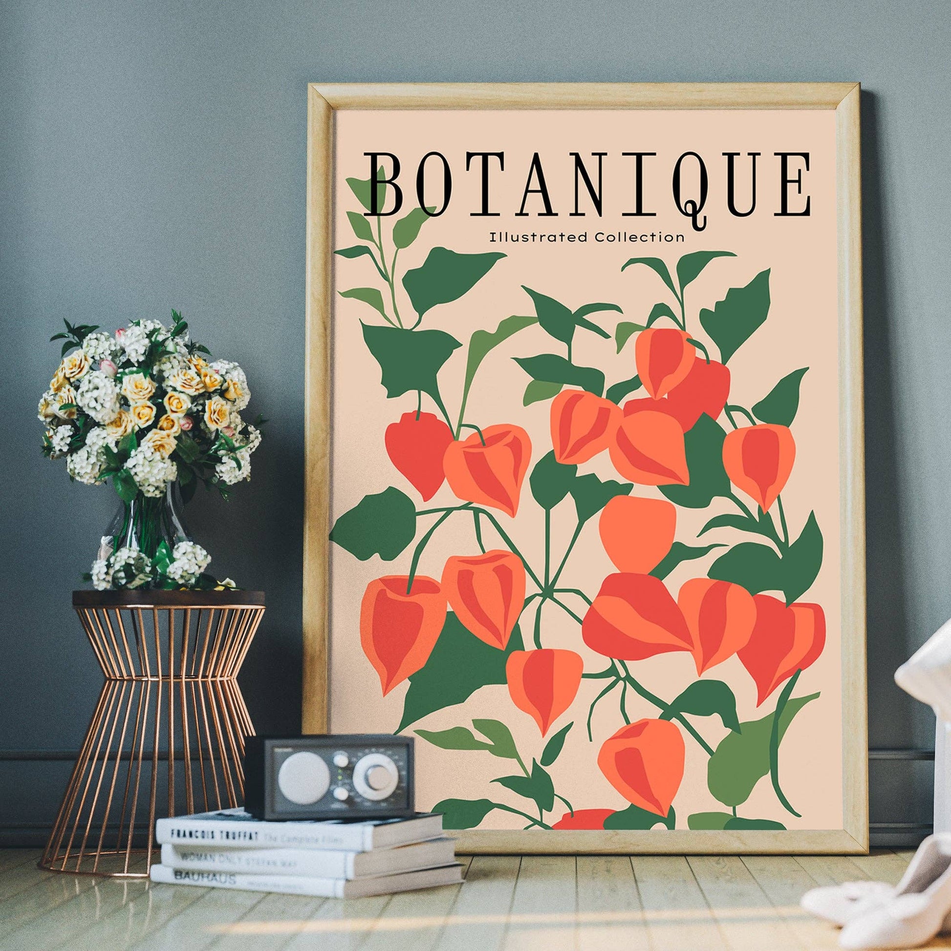 Botanique Illustrated Floral Print - Vintage MC