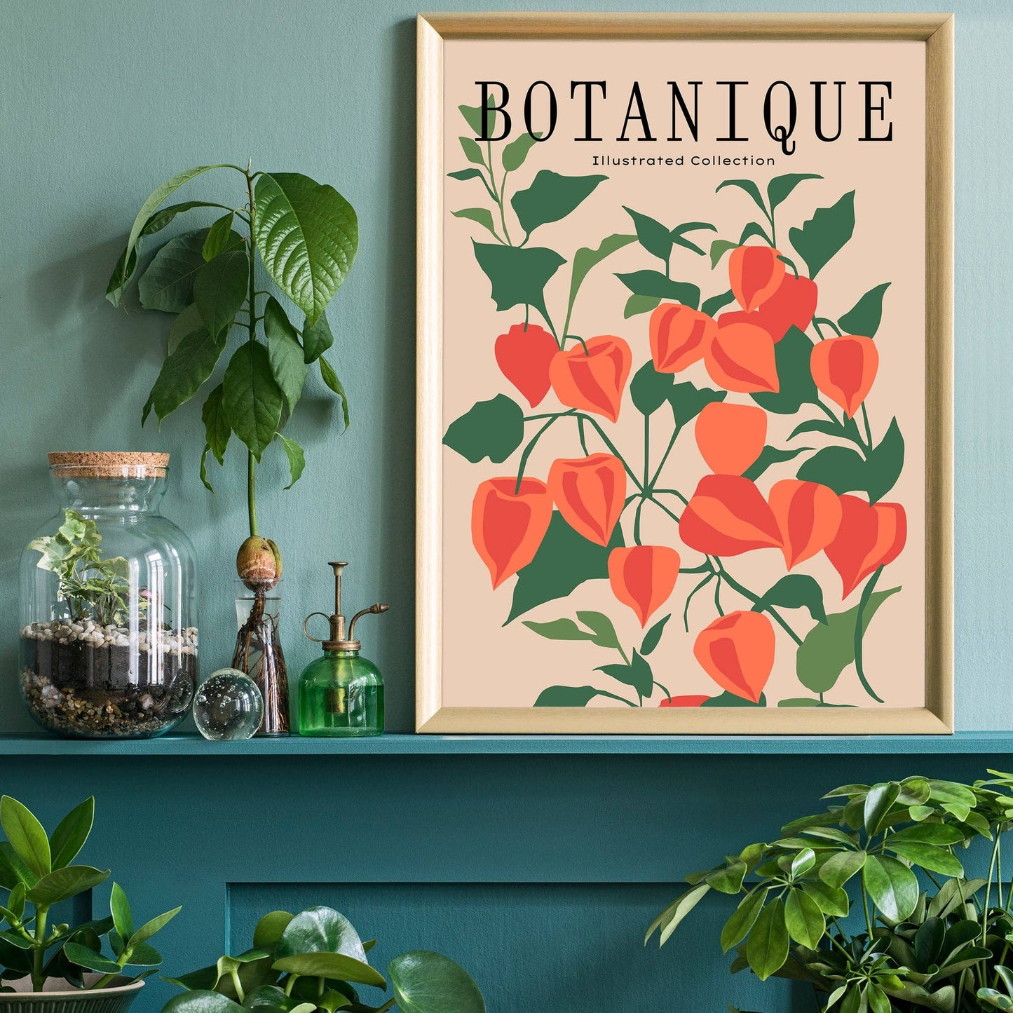 Botanique Illustrated Floral Print - Vintage MC